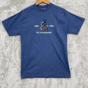 Vintage 90s Mt. Rushmore Embroidered Kokopeli Southwest Shirt Size M USA Made